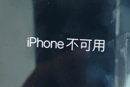 大城苹果服务网点分享锁屏界面显示“iPhone 不可用”如何解决 